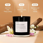Santal & Jasmine Luxury Scented Candles, 9oz Soy Wax Candles - Image 2