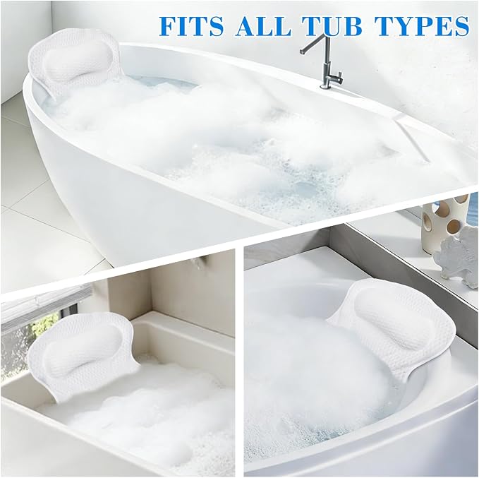 Bath Pillow Bathtub Pillow, Extra Soft & Comfortable Bath Pillows - Image 7