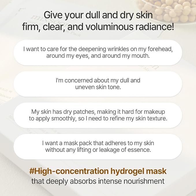 mixsoon Bean Collagen Hydrogel Mask Hydration All-In-One Firming, Soothing Gel - Image 4