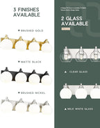Bathroom Light Fixtures, 4 Light Brushed Nickel Vanity Light, 26 Inch Modern - Image 7