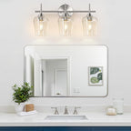 MOKATNG 3-Light Bathroom Light Fixtures, 19.5 in Brushed Nickle Vanity Lights - Image 6