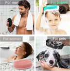 3 Pack Silicone Body Scrubber, Soft Silicone Loofah Exfoliating Body Scrubber - Image 7