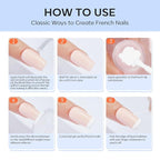 modelones French Tip Tool- 6 Pcs Nail Stamp French Manicure Kit Suitable - Image 8