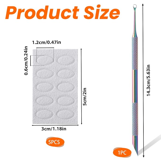 Cuticle Pusher, Dual Ended Nail Cuticle Remover - Image 2