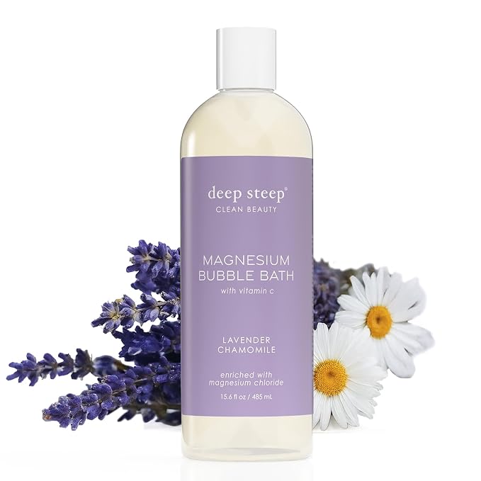Deep Steep Magnesium Bubble Bath, 15.6 oz – Foaming Soak by DeepSteep