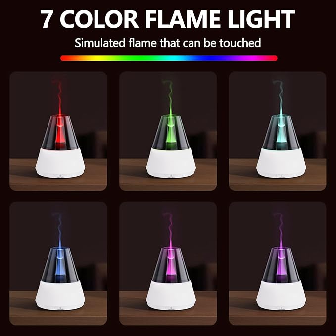 Flame Essential Oil Diffuser, Upgrade 7 Colour Lights Aromatherapy Diffuser - Image 2