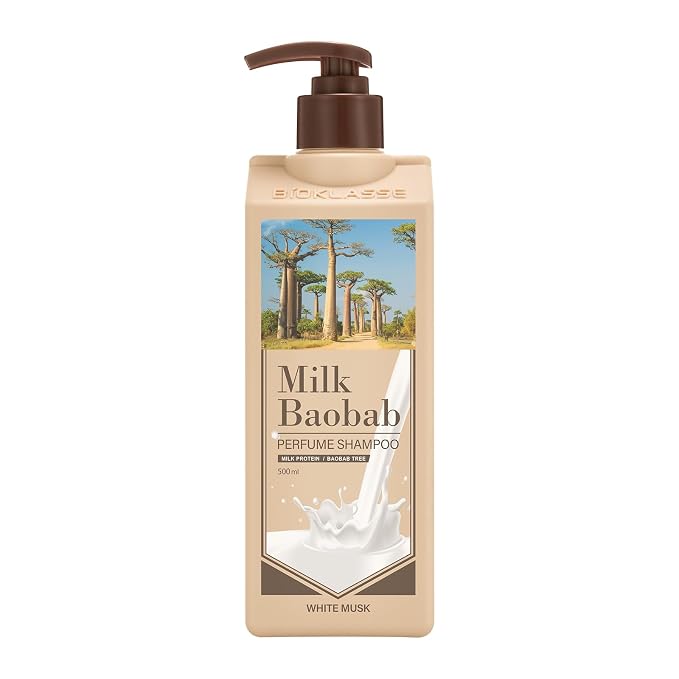 Milk Baobab Hydrating Shampoo, Nourishing Korean Hair Care, Long-Lasting White - Image 2