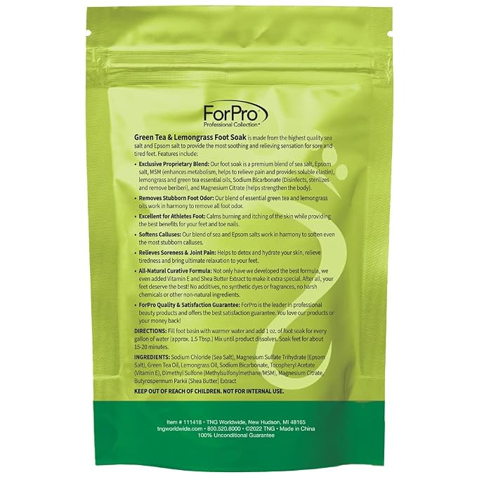 ForPro Professional Collection Green Tea & Lemongrass Foot Soak - Image 3