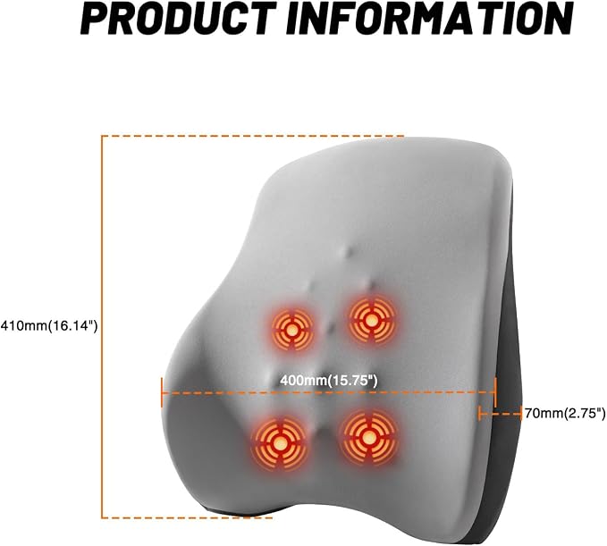 Lumbar Support Pillow for Office Chair Lumbar Support Pillow for car Heated - Image 4