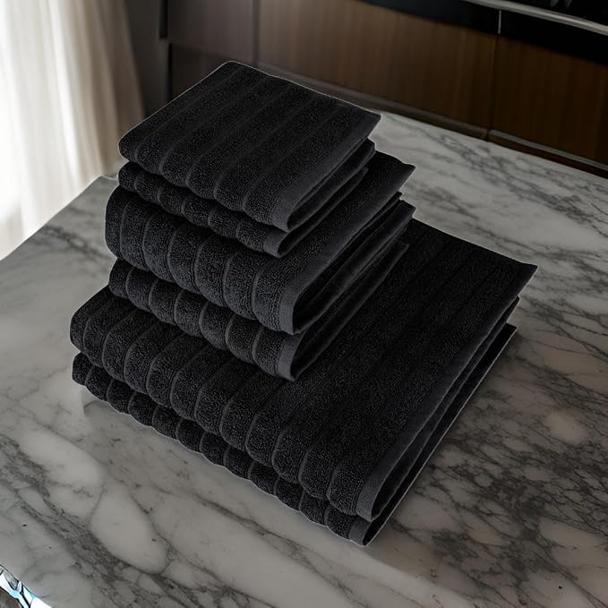 Classic Turkish Towels CTT Luxury 6 Piece Towel Set, 100% Turkish Cotton - Image 2