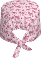 Scrub Cap for Women and Men Boho Black Leaf Pattern Adjustable Breathable - Image 8