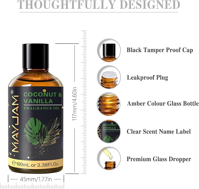 MAYJAM Coconut & Vanilla Fragrance Oils Essential Oil - Image 5