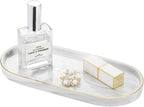 Luxspire Bathroom Vanity Tray, Marble Ceramic Dresser Jewelry Dish by Luxspire