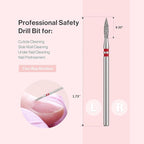 MelodySusie 2mm Flame Shape Cuticle Clean Nail Drill Bit 3/32'', Professional - Image 5