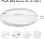 Luxspire Round Vanity Tray, 10.63 Inch Bathroom Vanity Tray Resin Kitchen Tray - Image 4