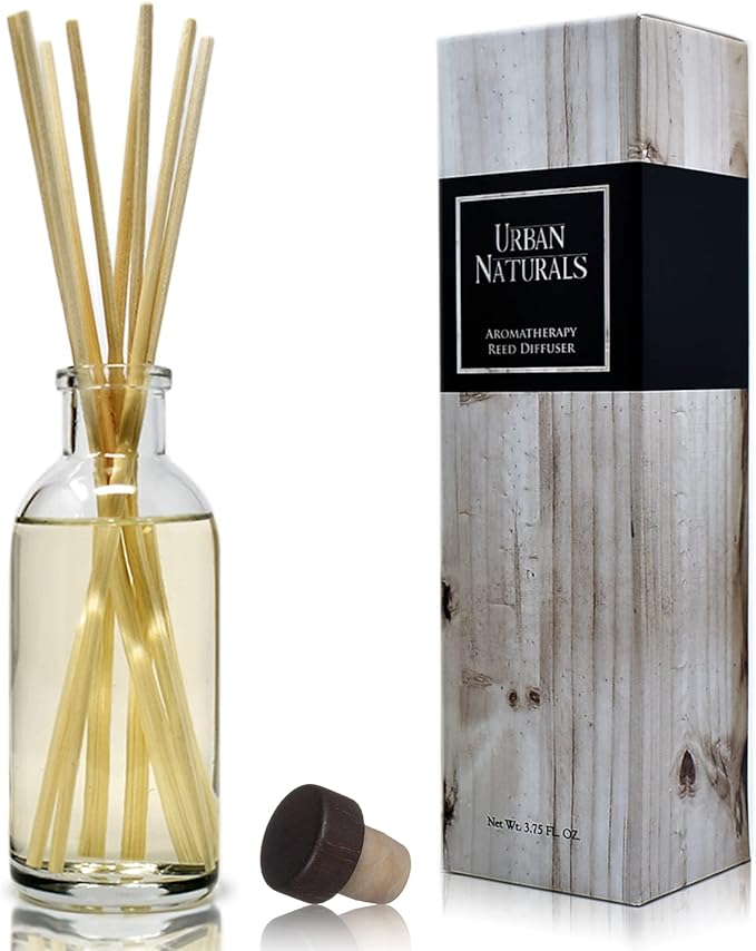 Urban Naturals Vanilla Bean Scented Oil Reed Diffuser Gift Set | Vanilla Cream by UrbanNaturals
