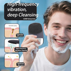 Facial Cleansing Brush, 3-in-1 Electric Silicone Face Scrubber, Vibrating - Image 2