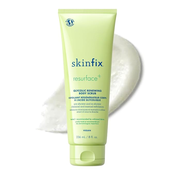Skinfix Glycolic Renewing Scrub - 8 oz - Dual-Action Exfoliating Body Treatment by Skinfix