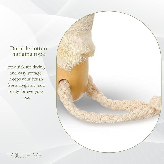 Touch Me All Natural Spa Sisal Dry Skin Brush – Premium Quality 9” Exfoliating - Image 4