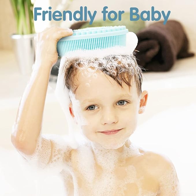 3 Pack Silicone Body Scrubber, Soft Silicone Loofah Exfoliating Body Scrubber - Image 6