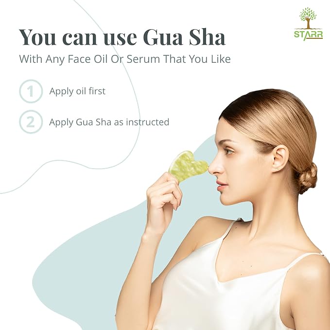 STARR-GIA Certified 100% Xiuyan Jade Gua Sha Massage Tool-Face Massager Reduces - Image 4