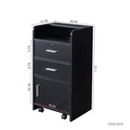 SSLine Modern Salon Station Black Floor Stand Styling Sation Wood Salon Cabinet - Image 2