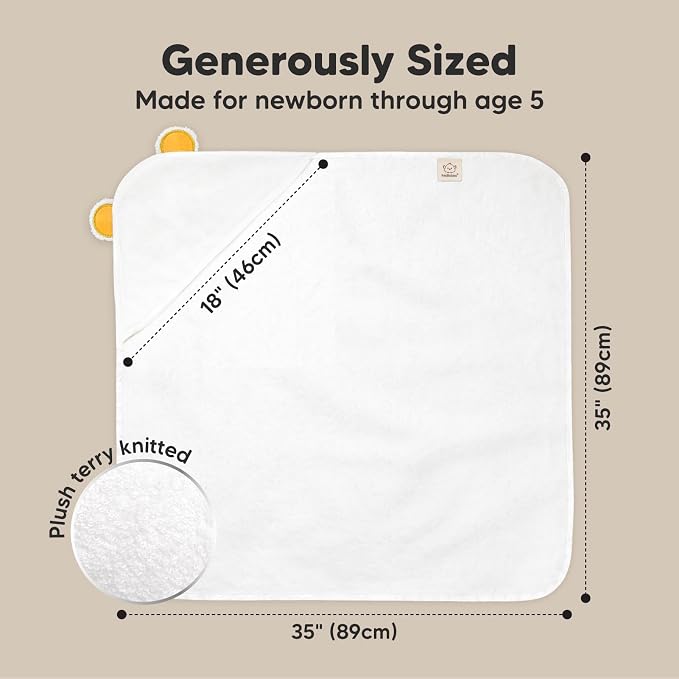 KeaBabies Hooded Baby Towel for Newborn - Image 4