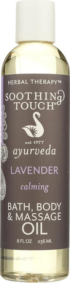 Soothing Touch Bath Body & Massage Oil, Calming Lavender - 8 Oz by Soothing+Touch