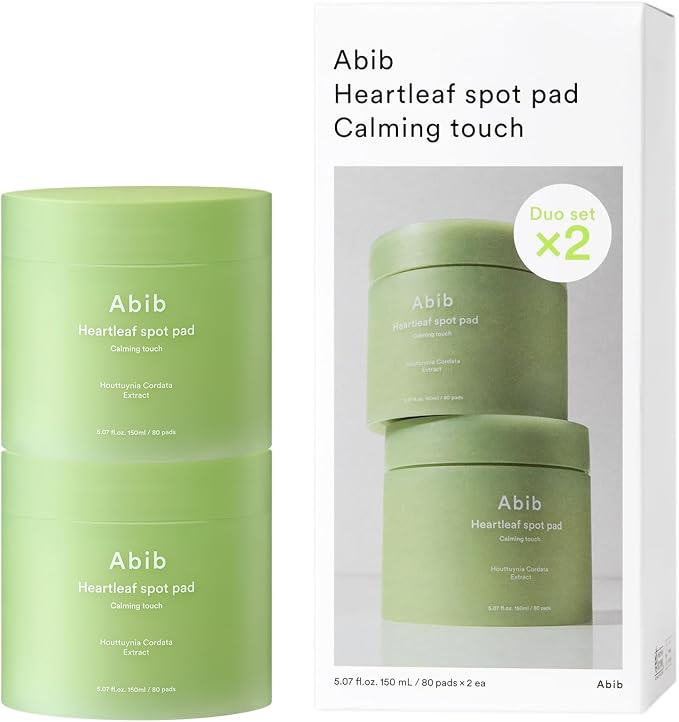 Abib Heartleaf Spot Pad Calming Touch Duo Set 160pads 10.14 fl. oz. | Korean by Abib