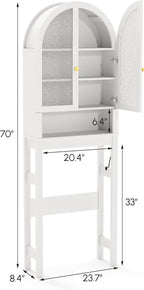 HMstone Over The Toilet Storage Cabinet, Arched Bathroom Organizer and Storage - Image 2