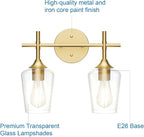 Ralbay Gold Bathroom Light Fixtures 2-Lights - Image 6
