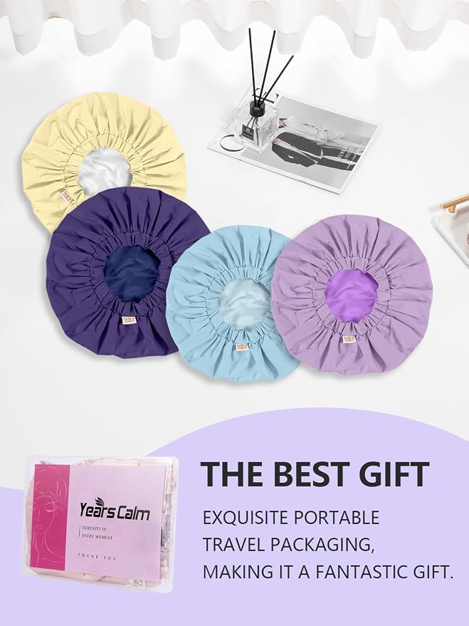 Years calm Reusable Waterproof Shower Caps - Image 9