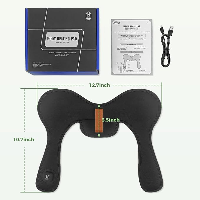 Cordless Electric Heating Pad for Neck and Shoulder, Portable Heated Neck Wrap - Image 7