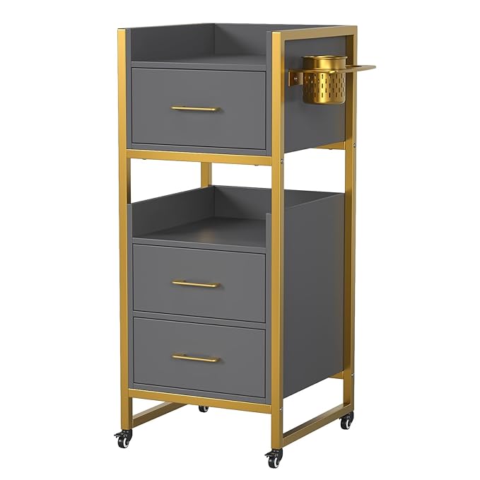 OmySalon Salon Trolley Cart, Hair Styling Station by OmySalon
