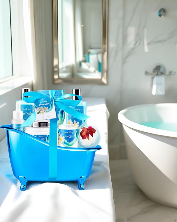 Mothers Day Gifts for Women Bath & Body Gift Set, Bath Basket Spa kit Gifts for - Image 4
