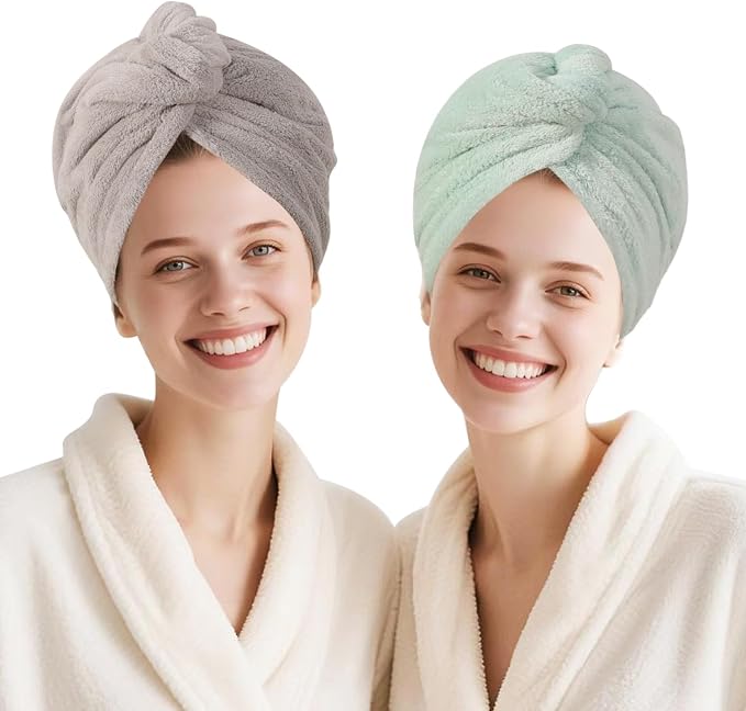 Microfiber Hair Drying Towel Wrap - Image 2
