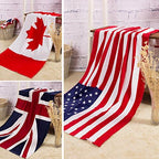 FakeFace 30"x60"Oversized Skin-Friendly Soft High Absorbent Cotton US, CA Flag - Image 4