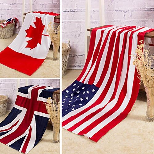 FakeFace 30"x60"Oversized Skin-Friendly Soft High Absorbent Cotton US, CA Flag - Image 4