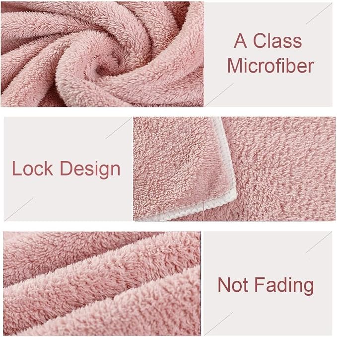 Jseng 3PC Microfiber Hair Towel Caps, Extreme Soft & Ultra Absorbent, Fast - Image 4