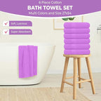 KAHAF COLLECTION 6 Pack Bath Towels Set 100% Ring Spun Cotton, Lightweight - Image 2