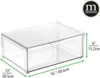 mDesign Plastic Stackable Bathroom Storage Organizer Bin Containers - Image 3