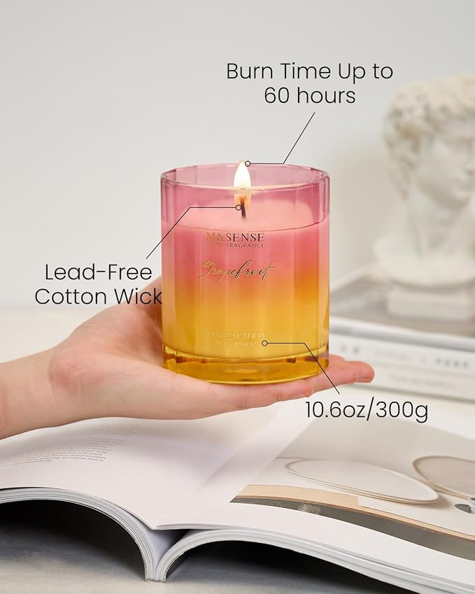 M&SENSE Grapefruit Scented Candles - Image 4
