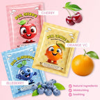 Kaely 12 Pack Fruit Face Masks for Kids, Kids Face Mask Spa Day Kit Supplies - Image 2