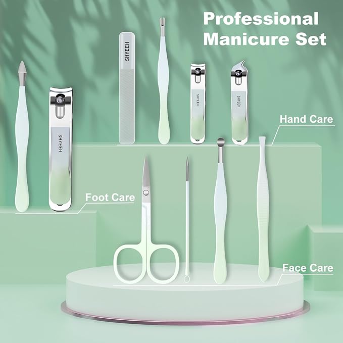 Manicure Set, Portable Mini Manicure and Pedicure Kit, Travel Grooming Nail Kit - Image 3