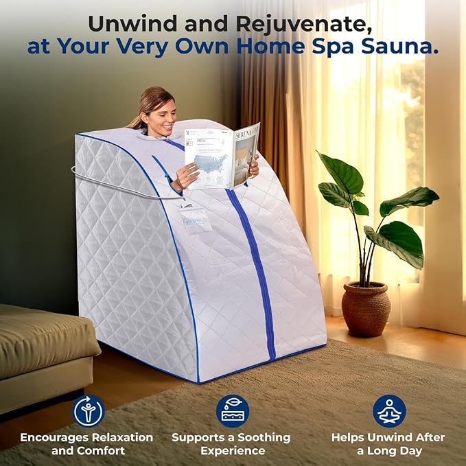 SereneLife Portable Sauna Box for Home, Infrared Sauna Tent - Image 6