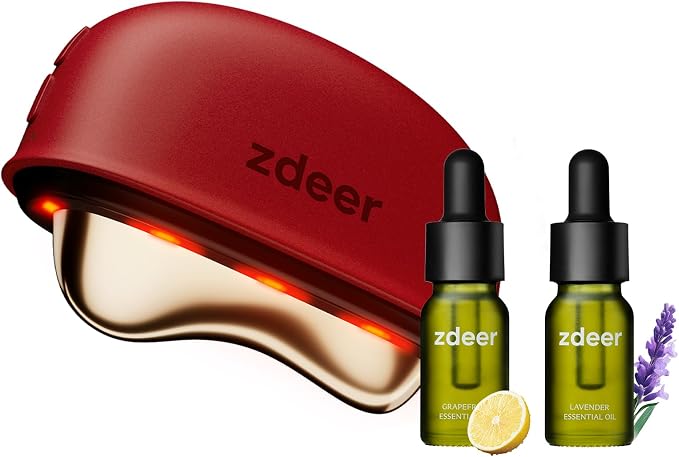 ZDEER Electric Gua Sha Facial Care Set – Heated Brass Face & Neck Massager by zdeer