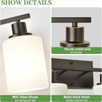 MOKATNG 4-Light Bathroom Light Fixtures, Vanity Light - Image 3