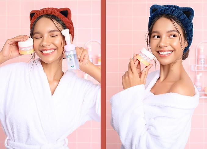 Huachi 2 Packs Cute Cat Spa Headband - Image 6