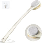 Back Scrubber for Shower, Long Handle Exfoliating Brush, Dual-Sided Bath Brush by CYMPHW