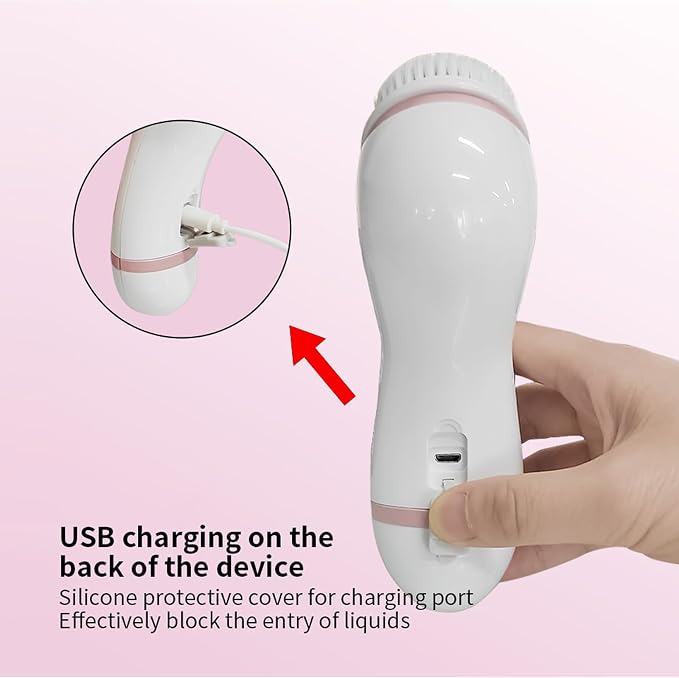 Facial Cleansing Brush, 4 in 1 Electric Face Scrubber - Image 5